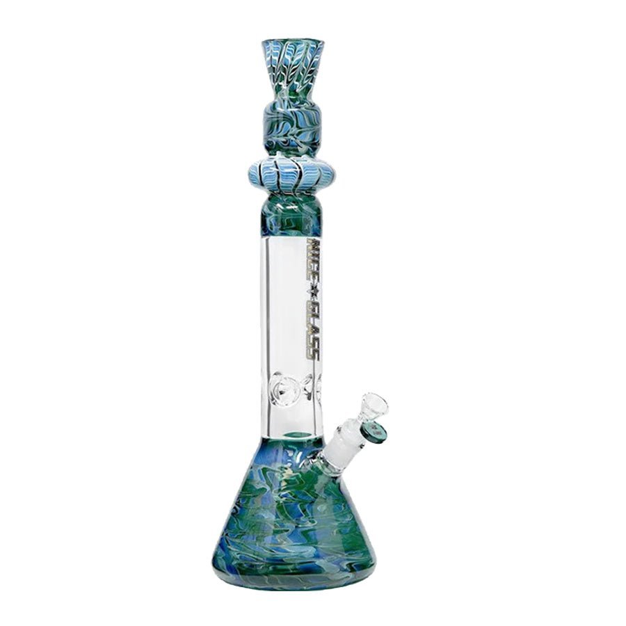 18 nice glass top glass beaker bong green.jpg 18 nice glass top glass beaker bong green.jpg