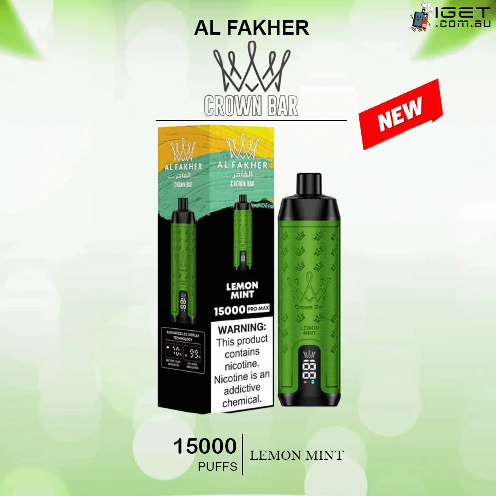 alfakher crown bar lemon mint 150000 puffs.webp alfakher crown bar lemon mint 150000 puffs.webp