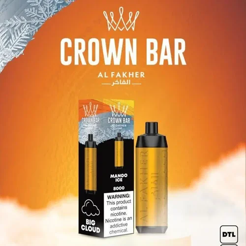 crown bar alfakher mango ice8000 puffs.webp crown bar alfakher mango ice8000 puffs.webp
