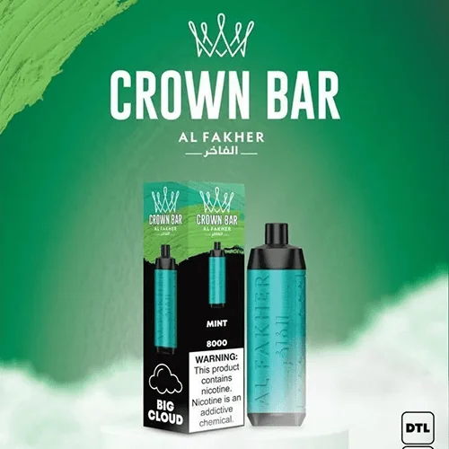 crown bar alfakher simply mint 8000 puffs.webp crown bar alfakher simply mint 8000 puffs.webp