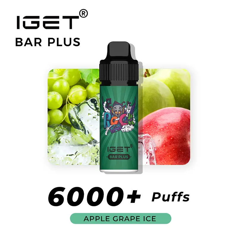 apple grape ice iget bar plus 6000 puffs 1.webp