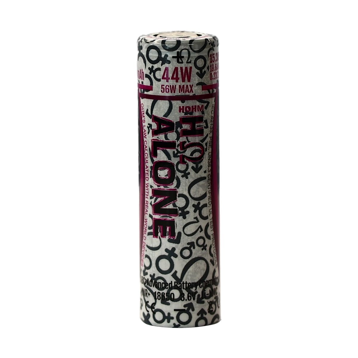 hohm tech alone 18650 3309mah 15.3a battery front view.jpg hohm tech alone 18650 3309mah 15.3a battery front view.jpg